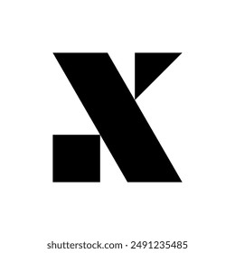 Letter K logo. Icon design. Template elements. Geometric abstract logos