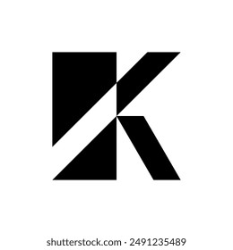 Letter K logo. Icon design. Template elements. Geometric abstract logos