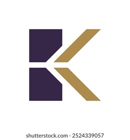 Logotipo de la letra K. Diseño de iconos. Elementos de Plantilla. Logos abstractos geométricos
