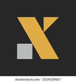 Logotipo de la letra K. Diseño de iconos. Elementos de Plantilla. Logos abstractos geométricos