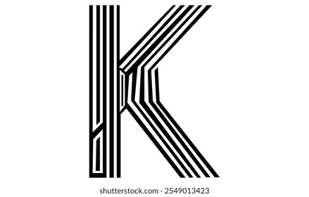 Letter K logo. Icon design. Template elements. Geometric abstract logos