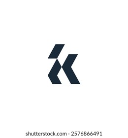 Letter K logo icon design template elements. Modern alphabet vector design