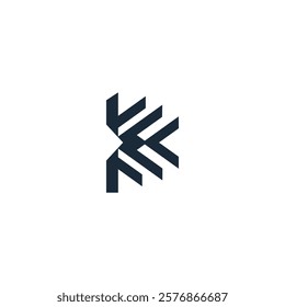 Letter K logo icon design template elements. Modern alphabet vector design