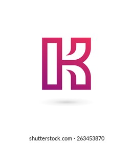 Letter K logo icon design template elements 