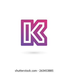 Letter K logo icon design template elements 