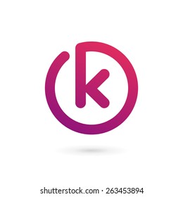 Letter K logo icon design template elements 