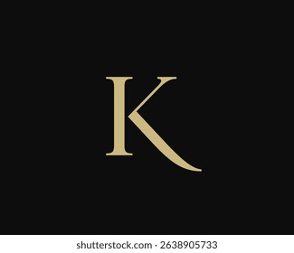Letter K logo icon design. Classic style luxury monogram.