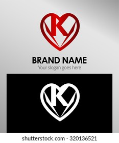 Letter K logo icon design template elements 