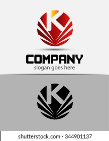 Letter K logo icon design template elements

