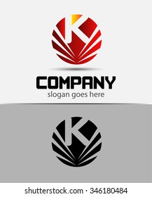 Letter K logo icon design template elements
