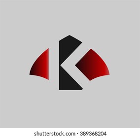 Letter K logo icon design template elements
