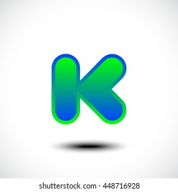 Letter K logo icon design template elements. Vector illustration