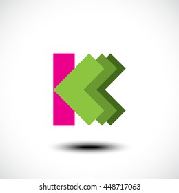 Letter K logo icon design template elements. Vector illustration