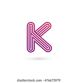 Letter K logo icon design template elements