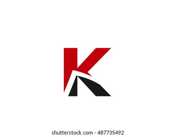 Letter K logo icon design template elements. Vector color sign
