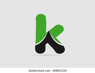 Letter K logo icon design template elements. Vector color sign
