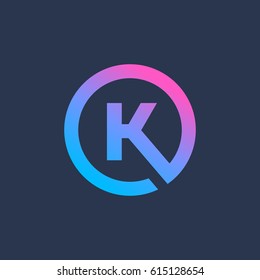 Letter K logo icon design template elements