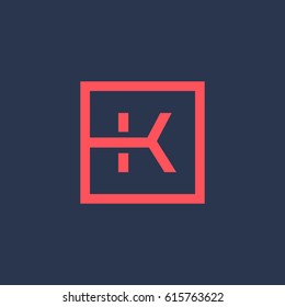 Letter K logo icon design template elements