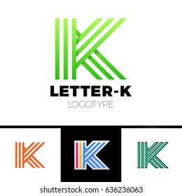 Letter K logo icon design template elements