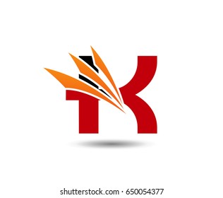 Letter K logo icon design template elements. Vector color sign
