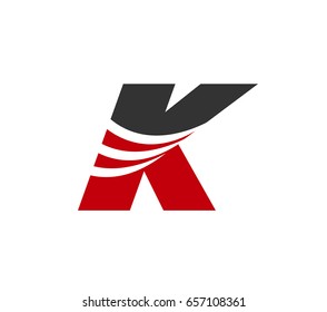 Letter K logo icon design template elements. Vector color sign
