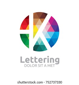 Letter K logo icon design template elements - Stock vector sign