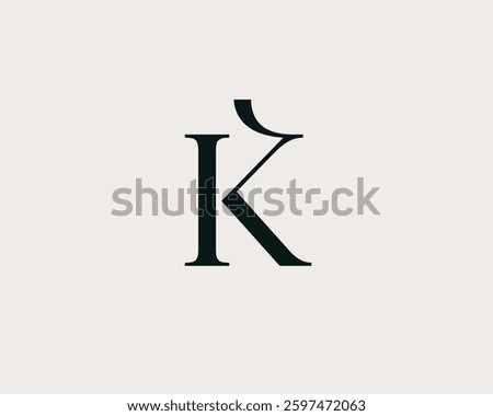 Letter K logo icon design. Classic style luxury monogram.