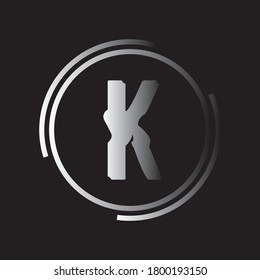 Letter K logo icon flat and vector design template