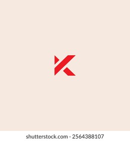 Letter K logo icon flat vector design.