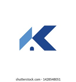 Letter K Logo icon house simple designs