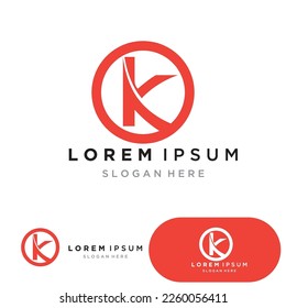  Letter K logo icon illustration design template.Graphic Alphabet Symbol for business finance logotype. Graphic Alphabet Symbol for Corporate Business Identity.
