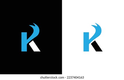 Letter K logo icon line design template elements