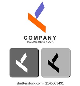 letter K logo, letter K icon template isolated on white background