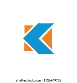 Plantilla de vector de icono de logotipo K de carta