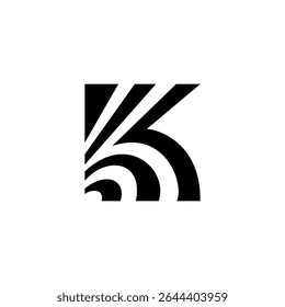 Letter K logo. icon, vector, symbol light