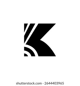 Letter K logo. icon, vector, symbol black