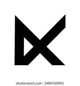 letter a k logo illustration design