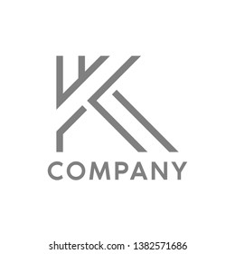 letter K logo illustration and vector