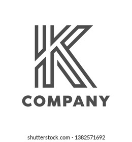 letter K logo illustration and vector