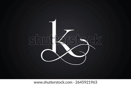 Letter k logo with infinity combination. Modern trendy initial luxury k letter logo design. Royal premium letter k logo design vector template.