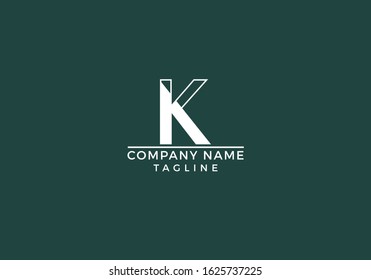 Letter K logo initial based icon unique creative minimal graphic company abstract design in vector editable file.