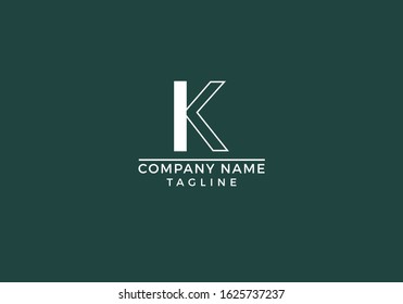 Letter K logo initial based icon unique creative minimal graphic company abstract design in vector editable file.
