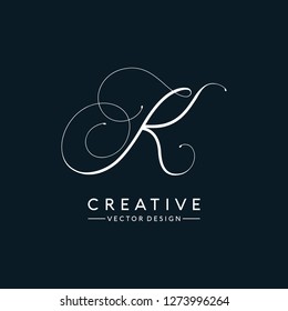 Letter K Logo. Initial Letter Design Vector Luxury Colors