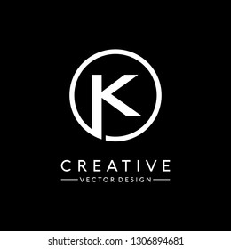 Letter K Logo. Initial Letter Design Vector Luxury Colors