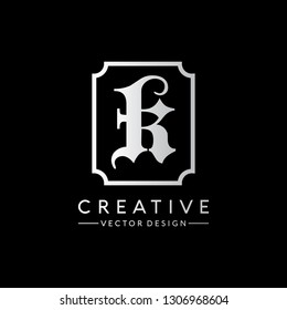 Letter K Logo. Initial Letter Design Vector Luxury Colors