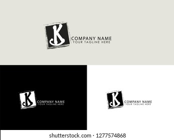 letter K logo. initial signature logo. handwriting logo template vector