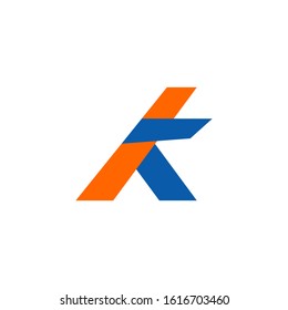 letter k logo initial.letter k ribbon logo