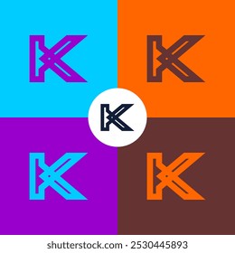 Letter K logo, initials and stock vectors.