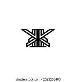 letter k logo isolated in white background
