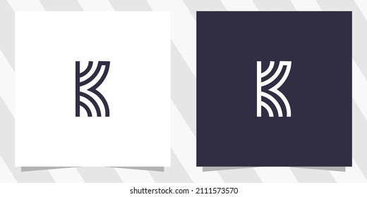 letter k logo with minimal design